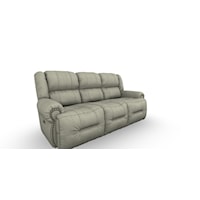 Casual Power Space Saver Reclining Sofa with Drop Down Table and Cupholders