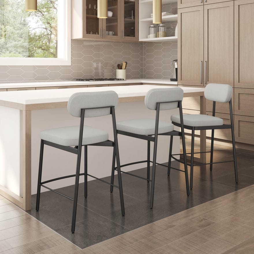 Amisco Orly Upholstered Counter Height Stool