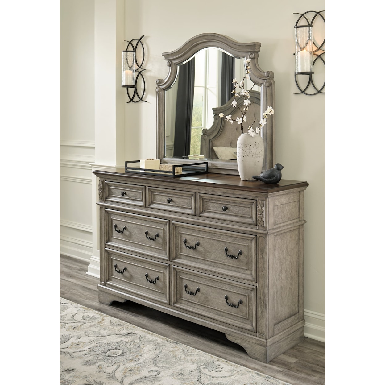 Michael Alan Select Lodenbay Dresser and Mirror