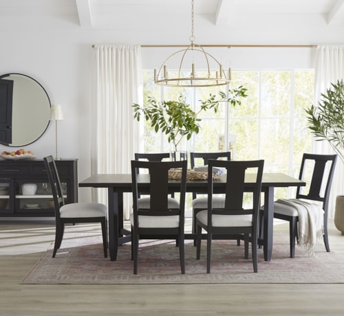 Transitional 8-Piece Dining Room Set