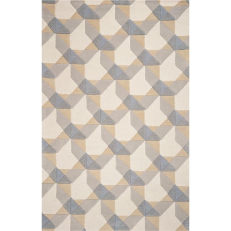 5' x 8' Ivory/Grey Elements Rug