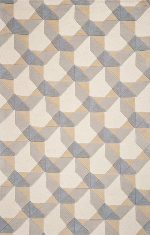 5' x 8' Ivory/Grey Elements Rug