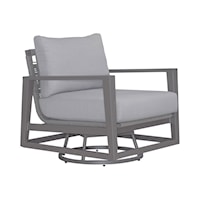 Contemporary Outdoor Swivel Club Chair - Granite