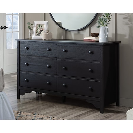 Transitional Dawson Trail 6-Drawer Dresser - Raven Oak