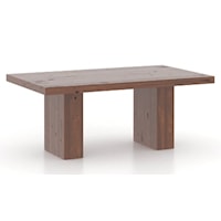 Customizable Rectangular Table with Double Pedestal Base