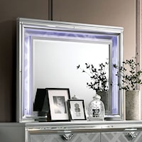 Contemporary Mirror with LED Lights