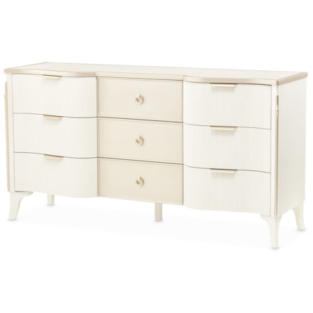 Michael Amini La Marisia 9089050SA-112 Glam Nine-Drawer Marble-Top Dresser with Hidden Lift Storage | Fashion Furniture | Dressers Michael Amini La Marisia 9089050SA-112 Glam Nine-Drawer Marble-Top Dresser with Hidden Lift Storage | Fashion Furniture | Dressers