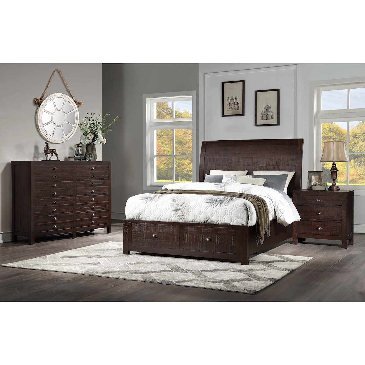 Winners Only Union California King Storage Sleigh Bed