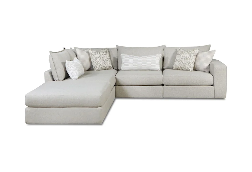 7000 MISSIONARY RAFFIA Modular Sectional by Fusion Furniture at Howell Furniture