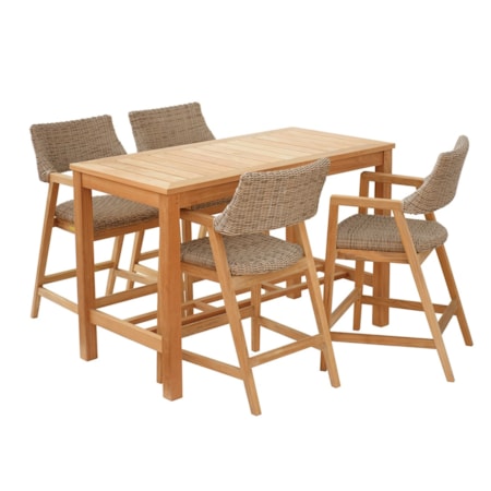 Outdoor Counter Stool with Arms