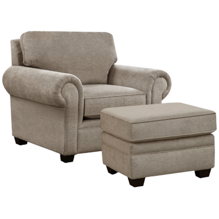 Chair and Ottoman Set