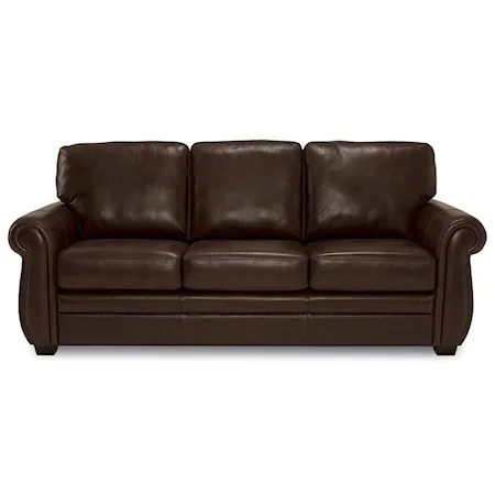 Traditional Sofa with Rolled Arms