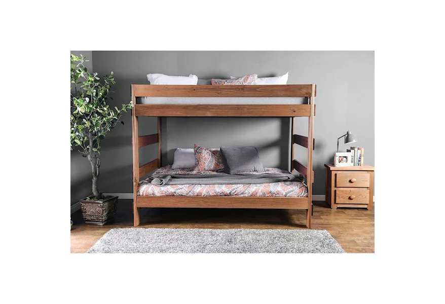 Arlette Full/Full Bunk Bed by Furniture of America at Dream Home Interiors
