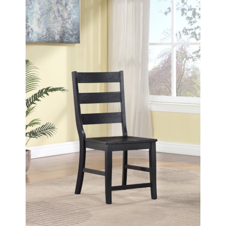 Newport Ladder Back Wood Dining Side Chair