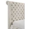 Crown Mark BRIGITTE King Upholstered Bed - Ivory