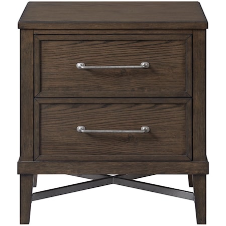Transitional Nightstand with Charging Outlets