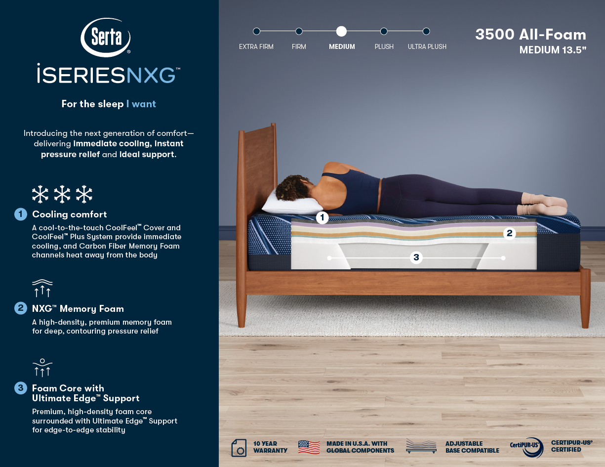 iSeries NXG 3500 Medium - Cal King Mattress