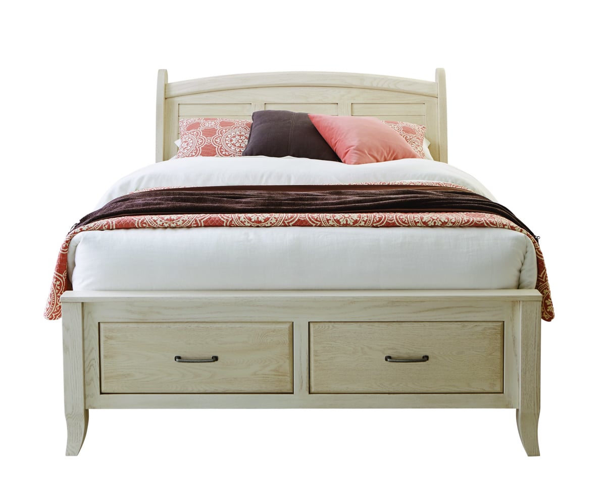 Queen Arched Footboard Storage Bed