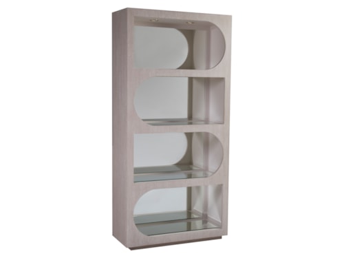 Contemporary Bookcase with Mirror Back