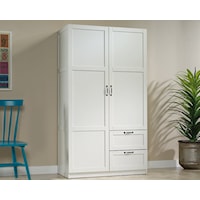 Transitional Wardrobe/Cabinet with Drawers and Adjustable Shelves