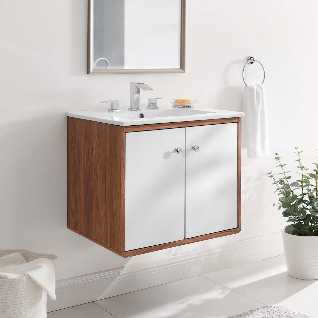 Modway Transmit 24" Wall-Mount Bathroom Vanity