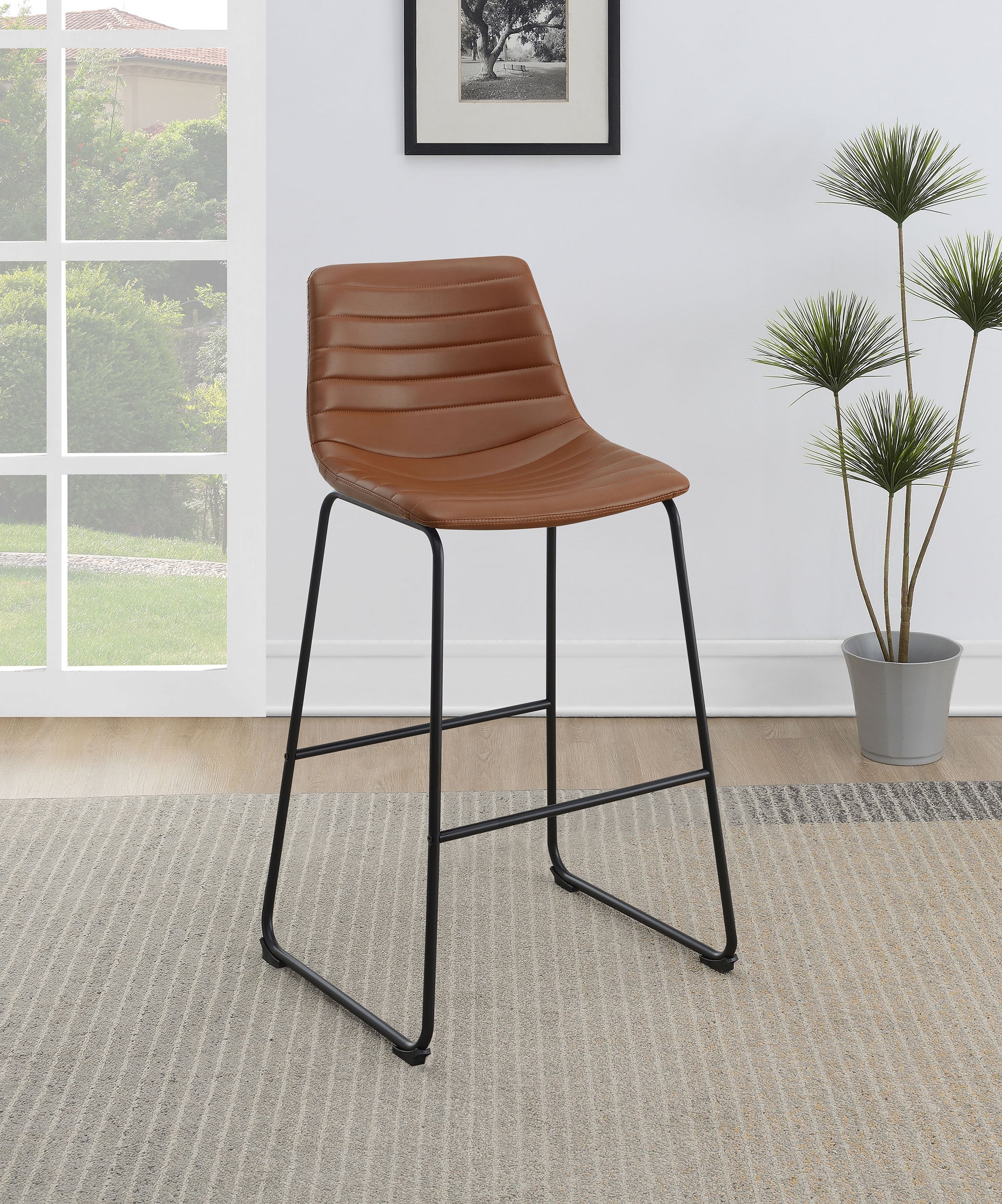 Zuni Faux Leather Bar Chair