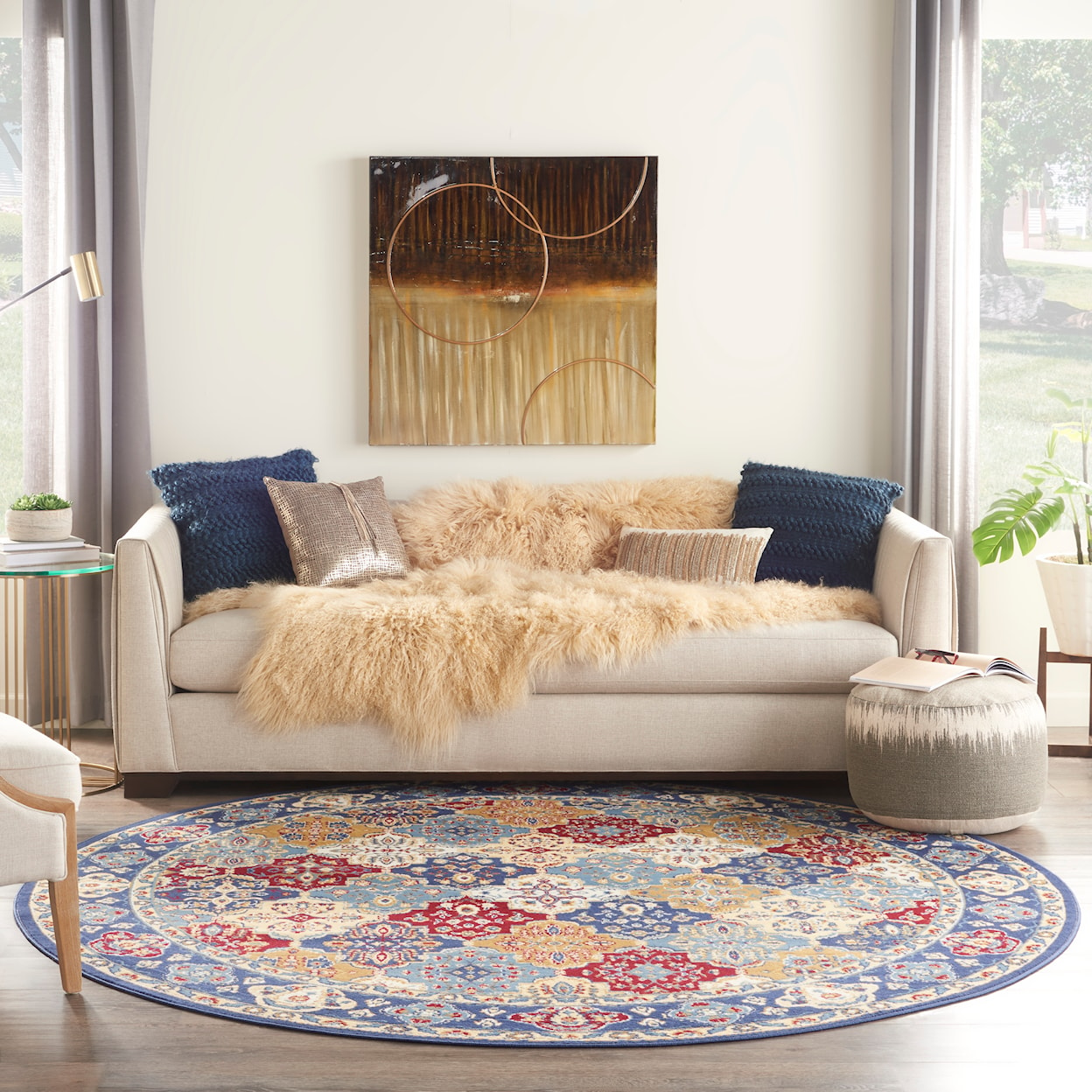 Nourison Grafix 8' Round  Rug