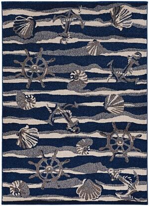 23" x 45" Blue Rectangle Rug