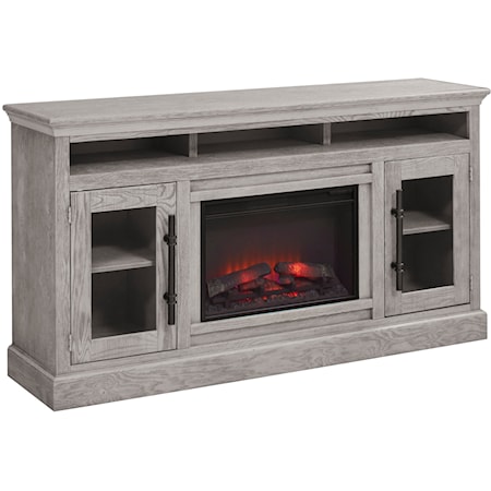 73&quot; Fireplace Console with Glass Doors