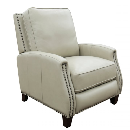 Transitional Push Back Recliner with Footrest Extension