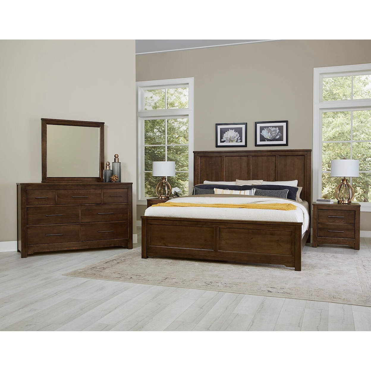 Artisan & Post Crafted Cherry Queen Six Panel Bed