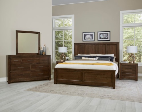 Transitional Queen Six Panel Bedroom Set