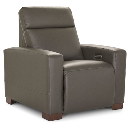 Contemporary Power Reclining Chair with Power Headrest and USB Ports