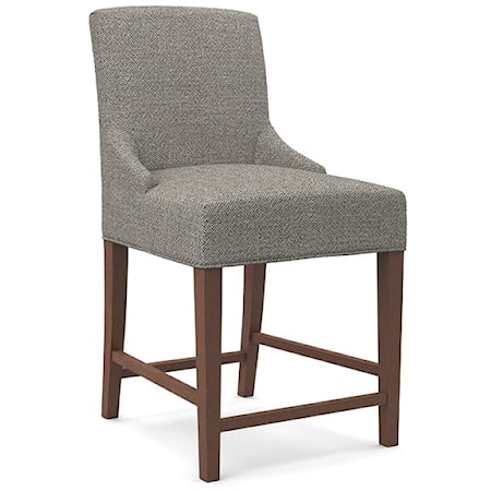 Transitional Upholstered Bar Stool