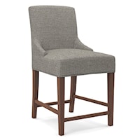 Transitional Upholstered Bar Stool