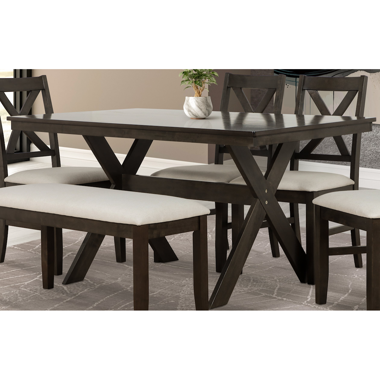New Classic Meadows Charcoal Dining Table