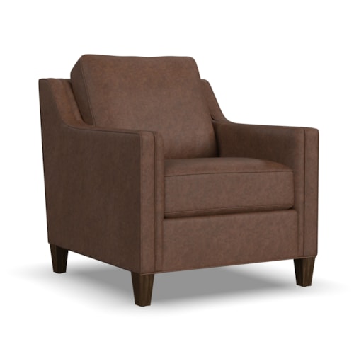 Transitional Accent Chair with Tapered Legs