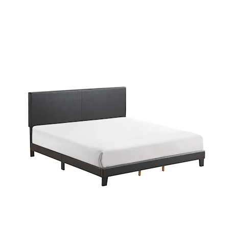 King Platform Bed with Adjustable Headboard