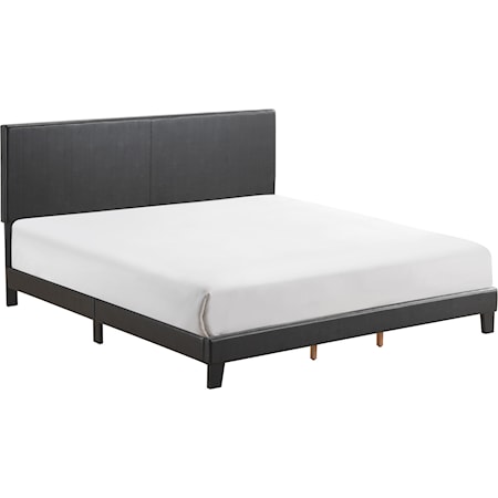 King Platform Bed with Adjustable Headboard