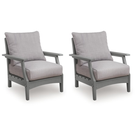 Lounge Chair W/Cushion (Set of 2)