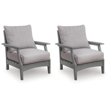Lounge Chair W/Cushion (Set of 2)
