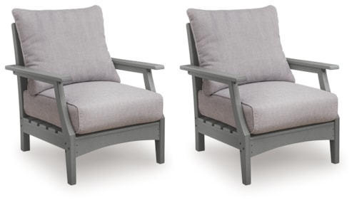 Outdoor Lounge Chair With Cushion (Set of 2)