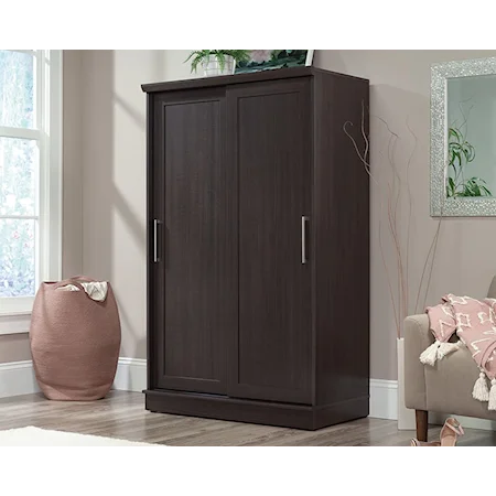 Contemporary Bedroom Armoire with Sliding Door