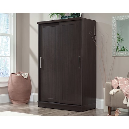 Contemporary Bedroom Armoire with Sliding Door