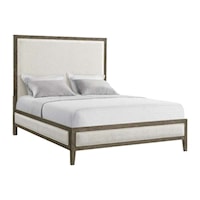 Contemporary Queen Upholstered Bed with Low Footboard