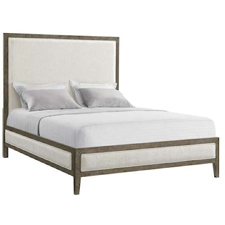 Contemporary Queen Upholstered Bed with Low Footboard