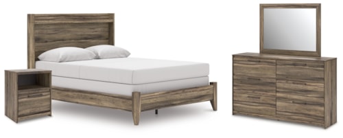 Queen Panel Bed, Dresser, Mirror And Nightstand