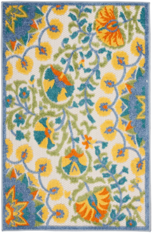 2'8" x 4' Multicolor Rectangle Rug