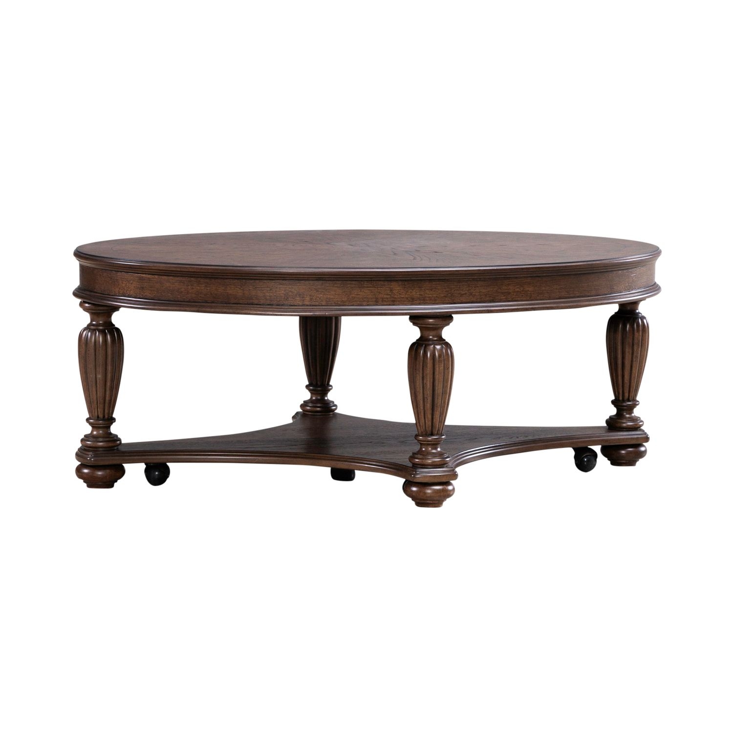50" Oval Cocktail Table with Casters