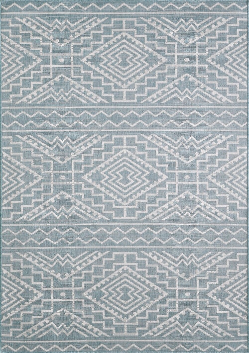 7'10" Aqua Round Rug